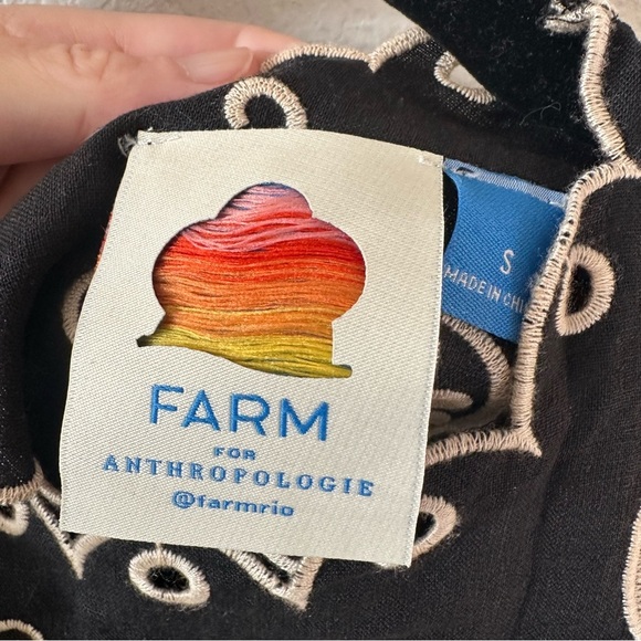 FARM Rio Sleeveless Linen Cutwork
Open-Back Top SZ S - Picture 5 of 9